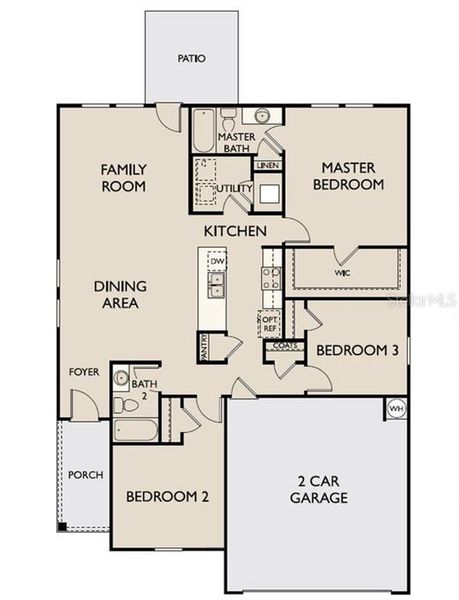 2D floor plan layout of this home in Scenic Terrace, Lake Hamilton, FL (Image 2). 2D floor plan layout of this home in Scenic Terrace, Lake Hamilton, FL (Image 2).