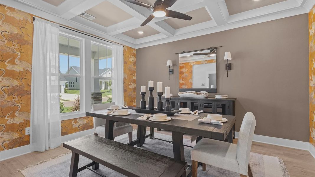 Furnished interior view inside a new home in Kayfield at Midway, Anderson (Image 7).