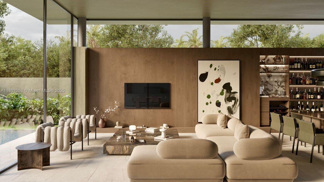 Furnished interior view inside a new home in , Miami (Image 4). Furnished interior view inside a new home in , Miami (Image 4).