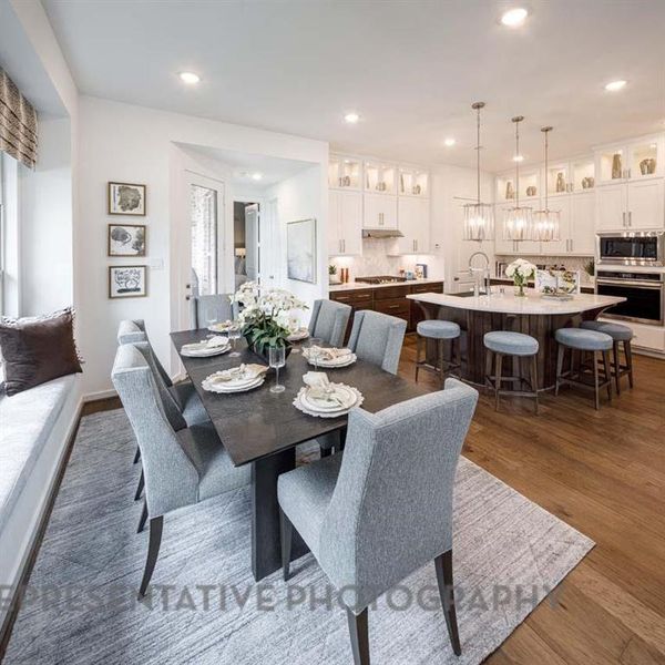 Furnished interior view inside a new home in Bridgeland Central: The Villas, Cypress (Image 12).