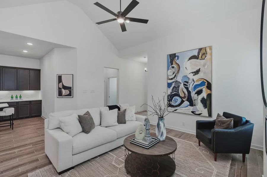 Furnished interior view inside a new home in The Crossvine, Schertz (Image 16).