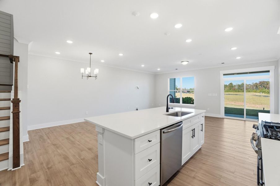 Furnished interior view inside a new home in Blythe Mill Townhomes, Waxhaw (Image 14).