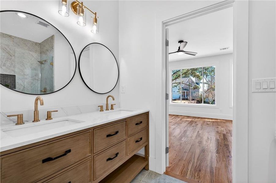 Furnished interior view inside a new home in , Atlanta (Image 18).