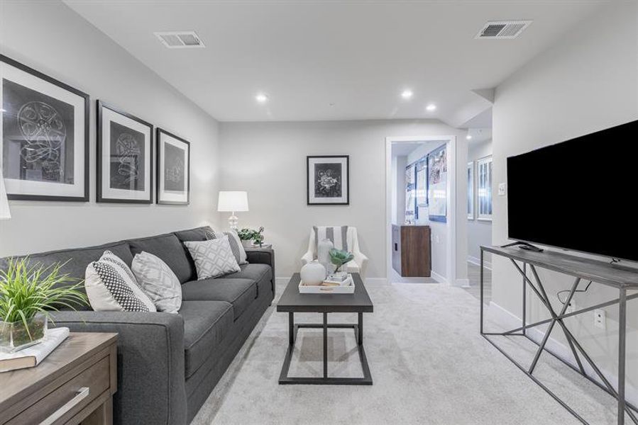 Representative furnished interior of a home built from the Overture by Ryan Homes in Moore Farm Townhomes, Indian Trail (Image 47).