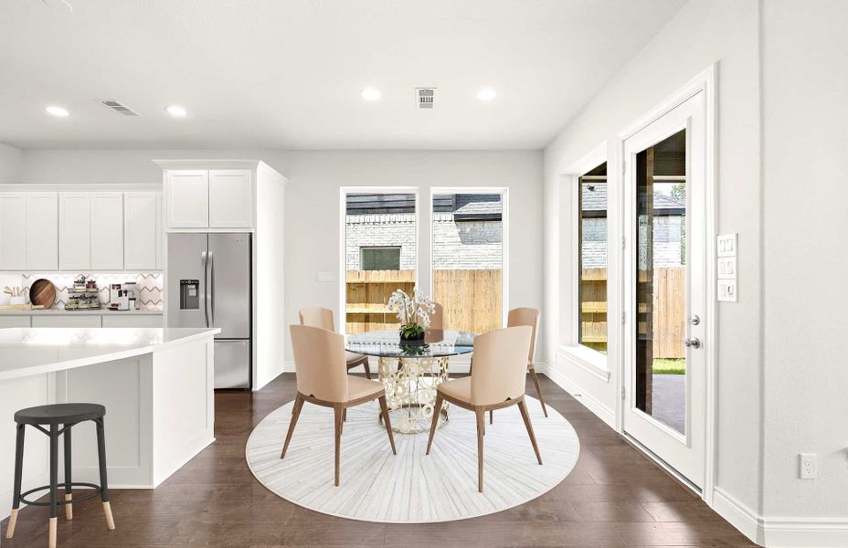 Representative furnished interior of a home built from the 3070AU by Ravenna Homes in Audubon 60′, Magnolia (Image 7).