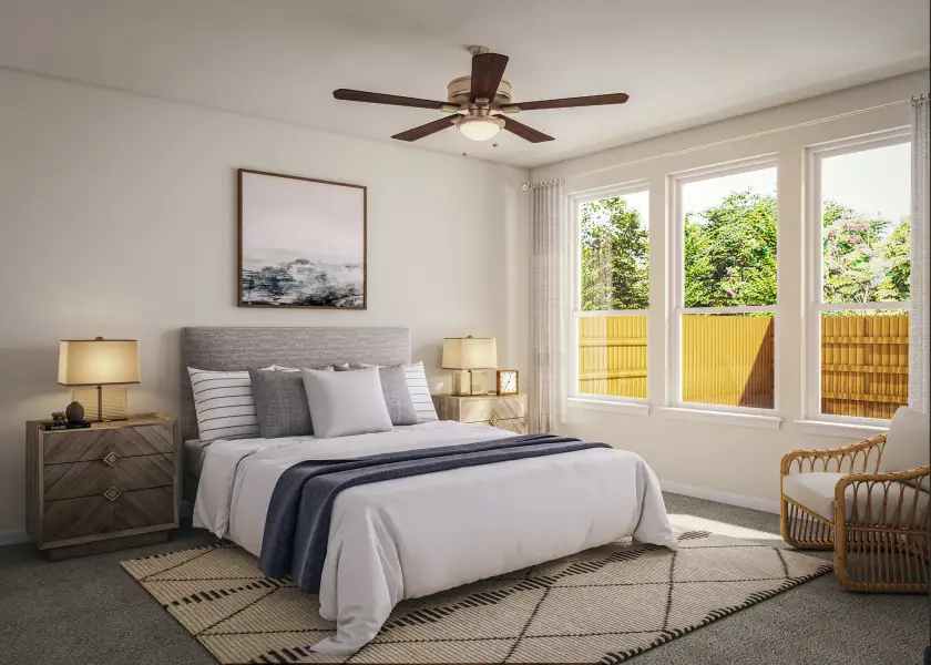 Furnished interior view inside a new home in Terrace Collection At Turner's Crossing, Buda (Image 12).