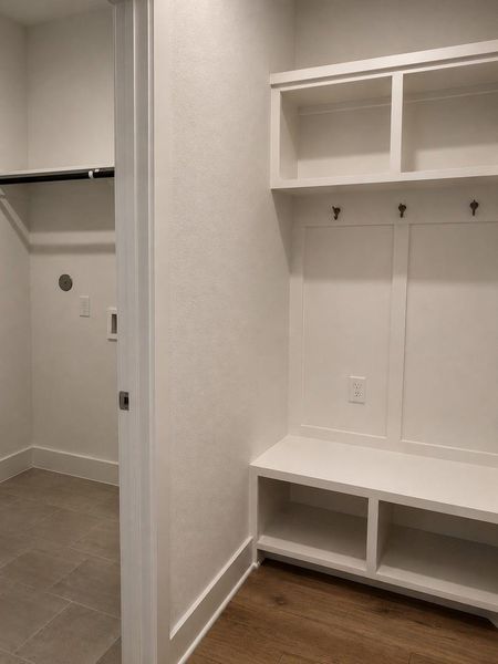 Utility room with drop zone Utility room with drop zone
