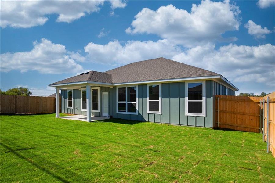Front exterior of a new home in , Temple, TX, highlighting curb appeal (Image 20).