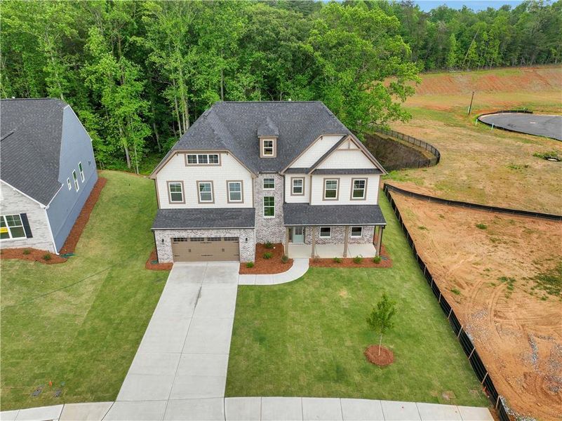 Front exterior of a new home in Arbor West, Dawsonville, GA, highlighting curb appeal (Image 2).