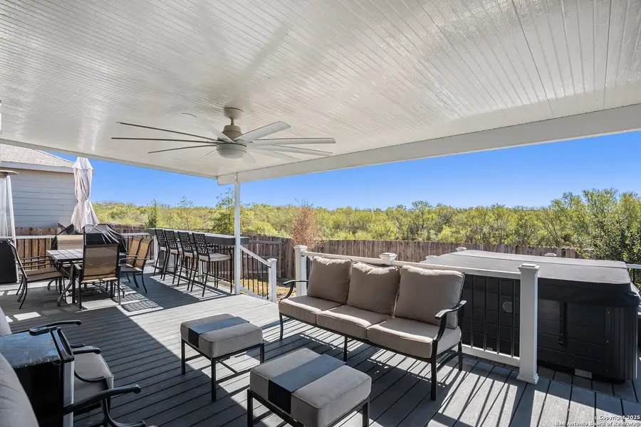 Exterior details and patio area of a home in Mission del Lago: Watermill Collection, San Antonio (Image 3). Exterior details and patio area of a home in Mission del Lago: Watermill Collection, San Antonio (Image 3).
