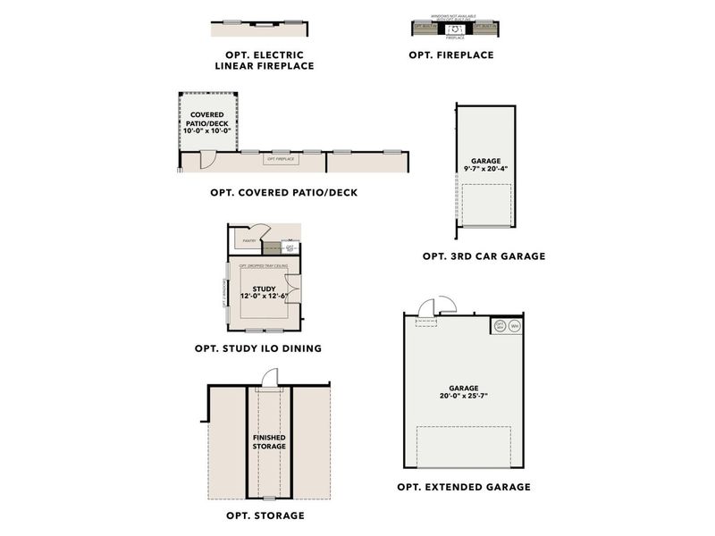 2D floor plan layout for the The Ash C at Wehunt Meadows by Davidson Homes LLC in Wehunt Meadows, Hoschton, GA (Image 5).