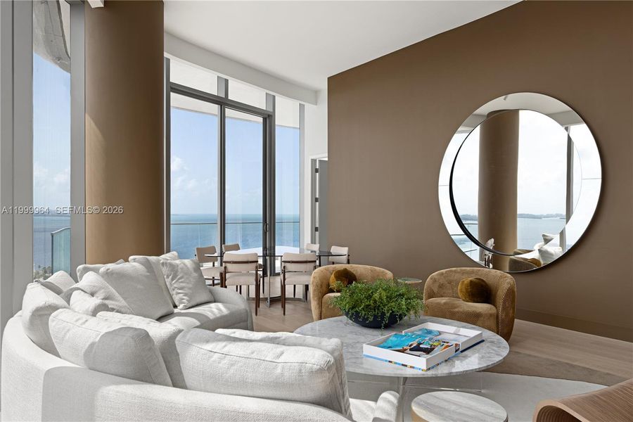 Furnished interior view inside a new home in Una Residences, Miami (Image 15). Furnished interior view inside a new home in Una Residences, Miami (Image 15).