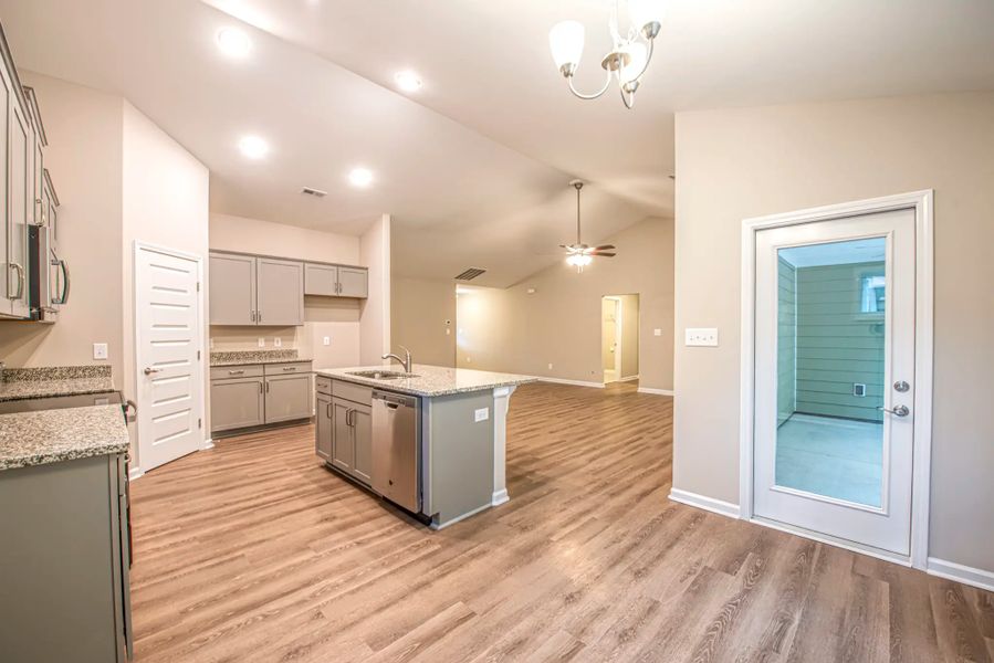 Representative furnished interior of a home built from the Bayhill A by JC Jackson Homes,LLC in Heritage Pointe, Newport (Image 6).