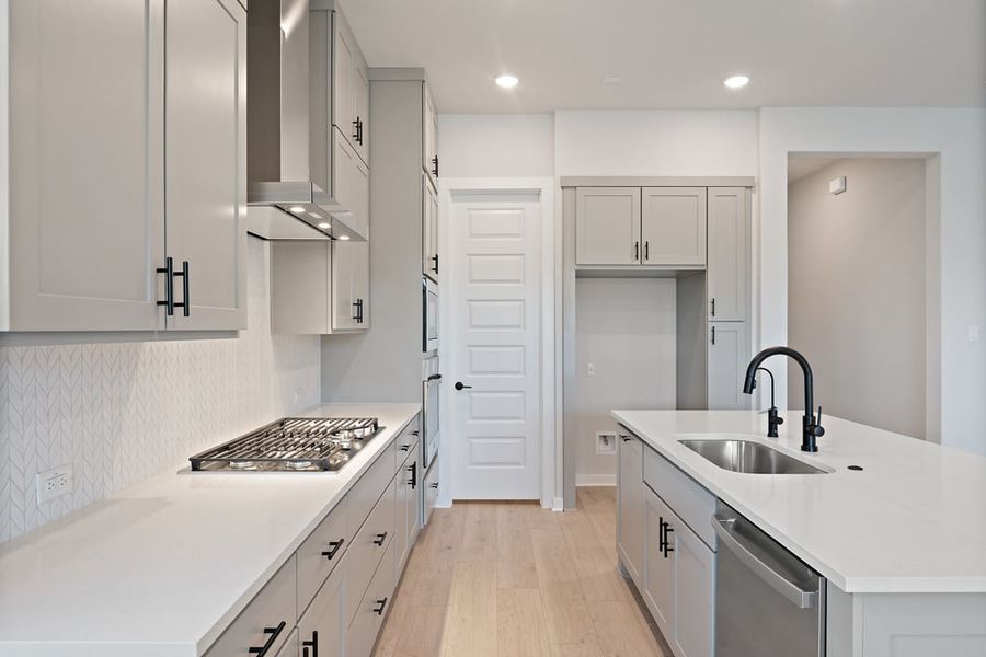 Furnished interior view inside a new home in Arbor Collection At Wolf Ranch, Georgetown (Image 13).