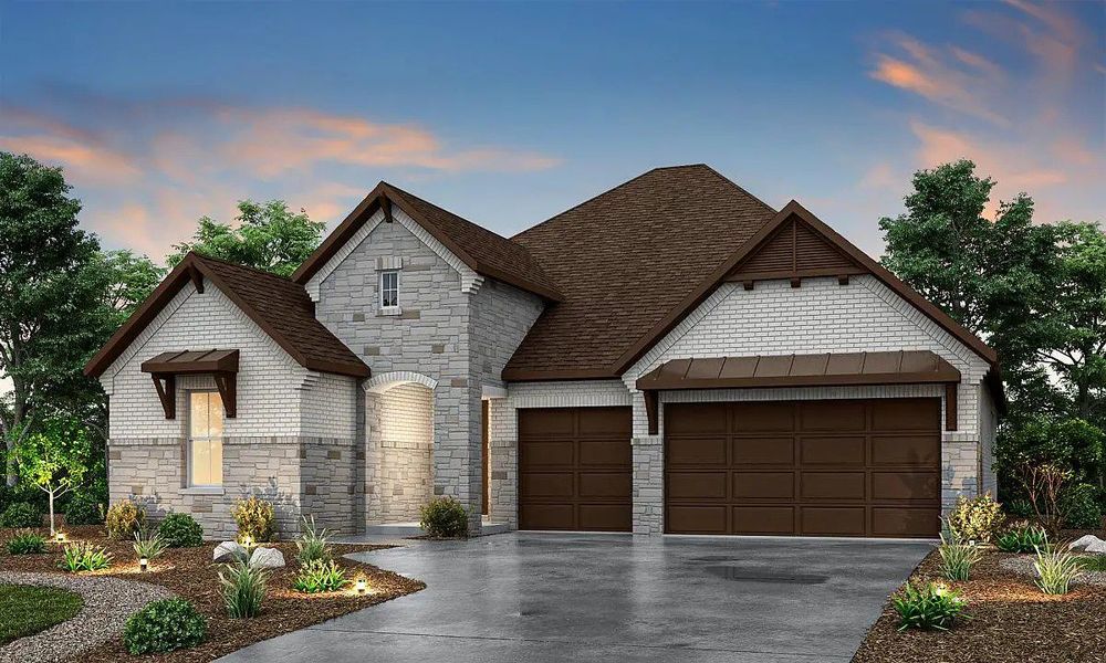 Front exterior of a new home in Chambers Creek, Willis, TX, highlighting curb appeal (Image 23).