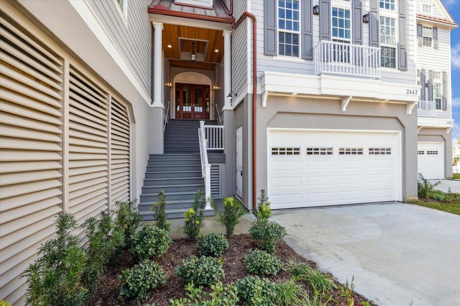 Grand entrance with double doors.