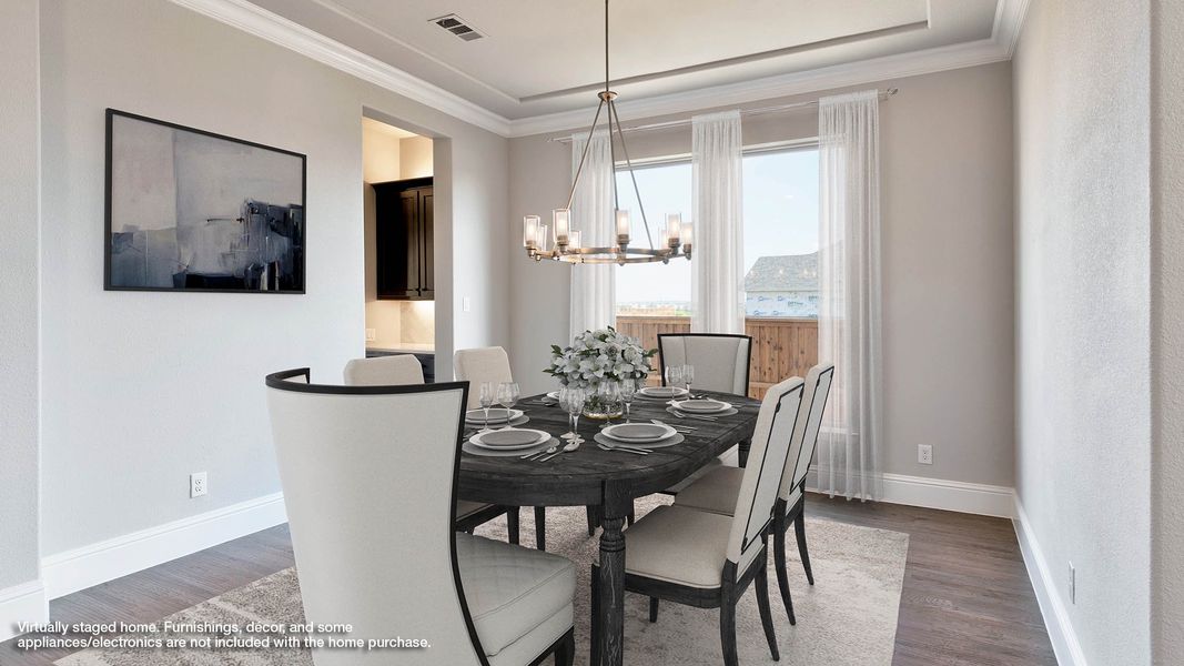 Representative furnished interior of a home built from the 625A by Britton Homes in Star Trail, Prosper (Image 7).