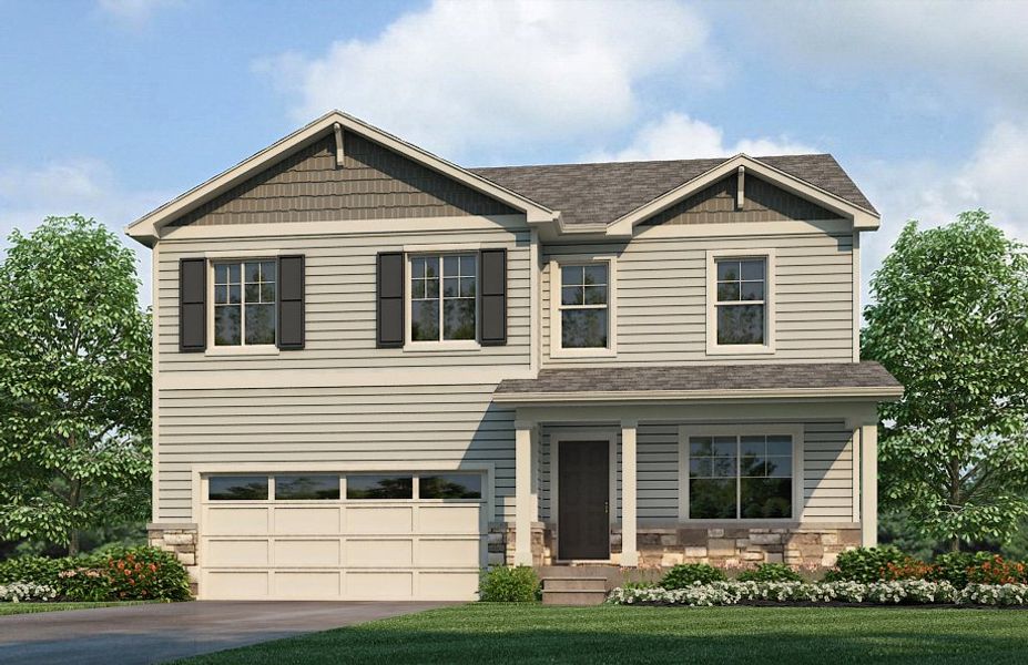 Representative exterior photo of a completed home built from the Gable by D.R. Horton in Vantage, Berthoud, CO (Image 2).