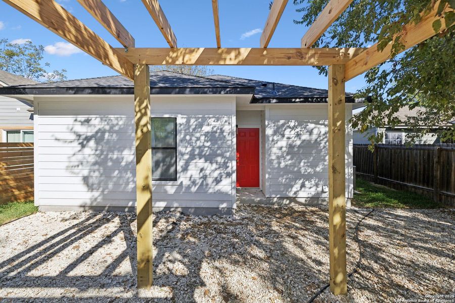 Exterior details and patio area of a home in , San Antonio (Image 3). Exterior details and patio area of a home in , San Antonio (Image 3).