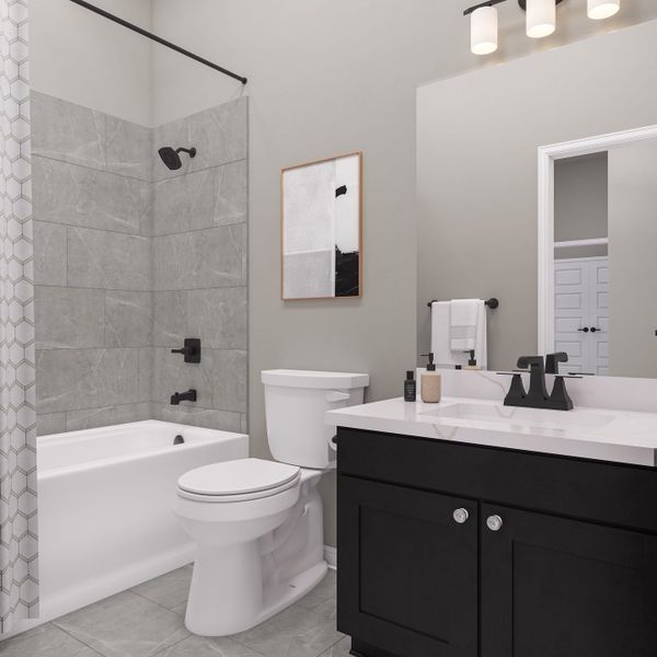 Representative furnished interior of a home built from the Rosedale by Tri Pointe Homes in Lariat, Liberty Hill (Image 10).