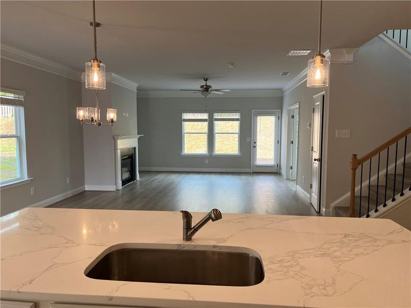 Furnished interior view inside a new home in The Village at Maple Street, Dawsonville (Image 22).