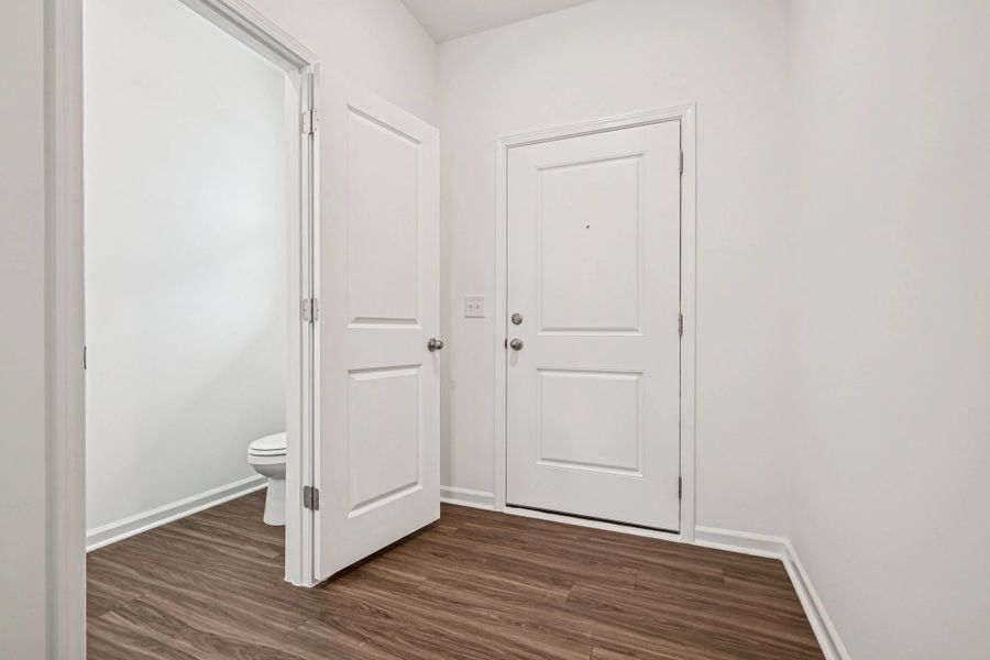 Foyer - An entry with sleek tones and flair.