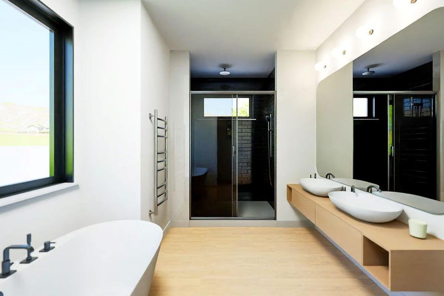 Imagine your mornings in this beautiful bathroom. Imagine your mornings in this beautiful bathroom.
