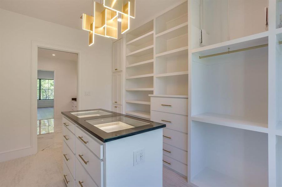 View of walk in closet