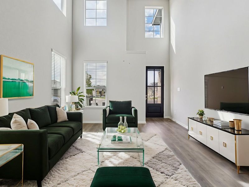 Furnished interior view inside a new home in Remington Ranch, San Antonio (Image 4).