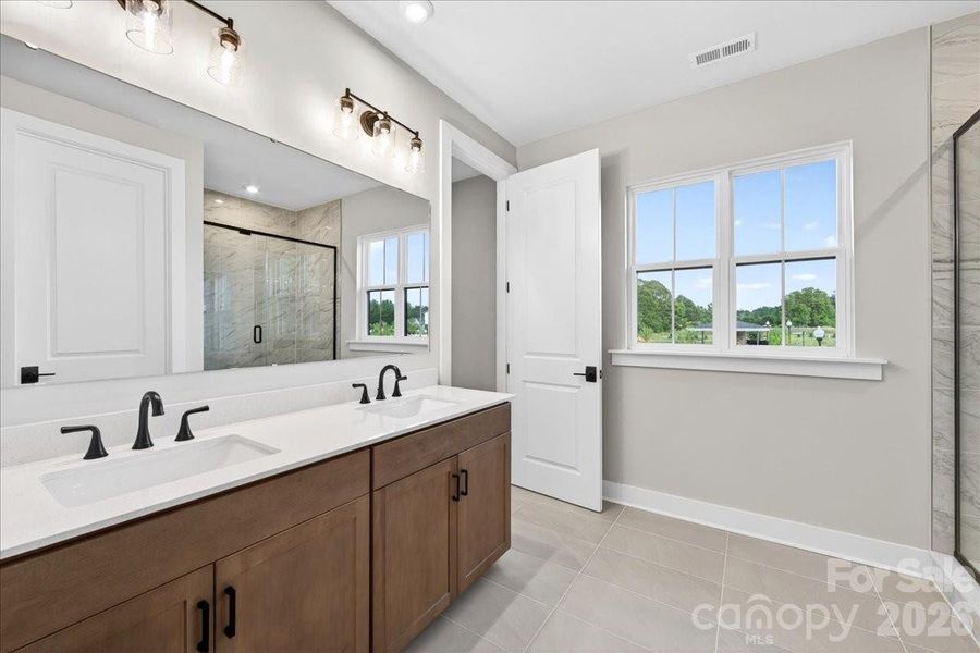 Dual vanity primary bathroom