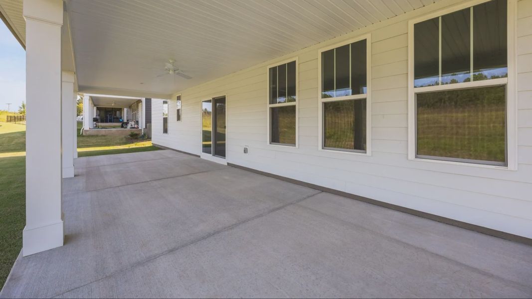The Norris Plan by DRB Homes in McBride Indian Trail, NC - Rear Patio The Norris Plan by DRB Homes in McBride Indian Trail, NC - Rear Patio