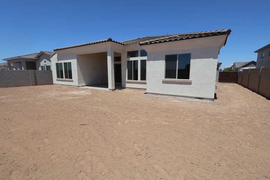 Exterior details and patio area of a home in Tamber at Soleo, San Tan Valley (Image 4). Exterior details and patio area of a home in Tamber at Soleo, San Tan Valley (Image 4).