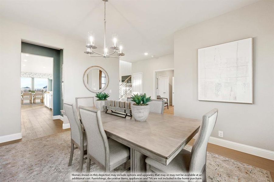 Furnished interior view inside a new home in ArrowBrooke, Aubrey (Image 5).