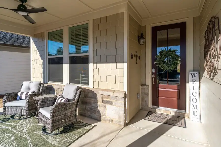 Exterior details and patio area of a home in , Hoschton (Image 29).