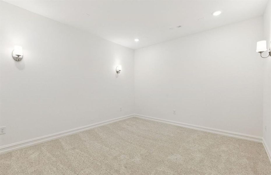 Media room on second floor Media room on second floor