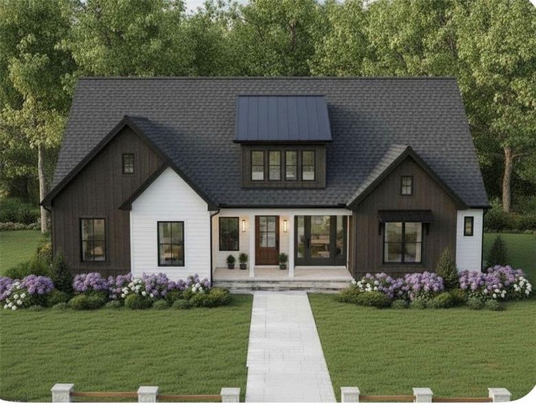Front exterior of a new home in , Gainesville, GA, highlighting curb appeal (Image 21). Front exterior of a new home in , Gainesville, GA, highlighting curb appeal (Image 21).