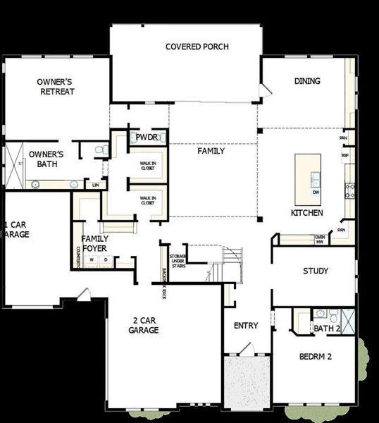 2D floor plan layout of this home in Northshore at Lakewood Village - Estate Series, Lakewood Village, TX (Image 3). 2D floor plan layout of this home in Northshore at Lakewood Village - Estate Series, Lakewood Village, TX (Image 3).