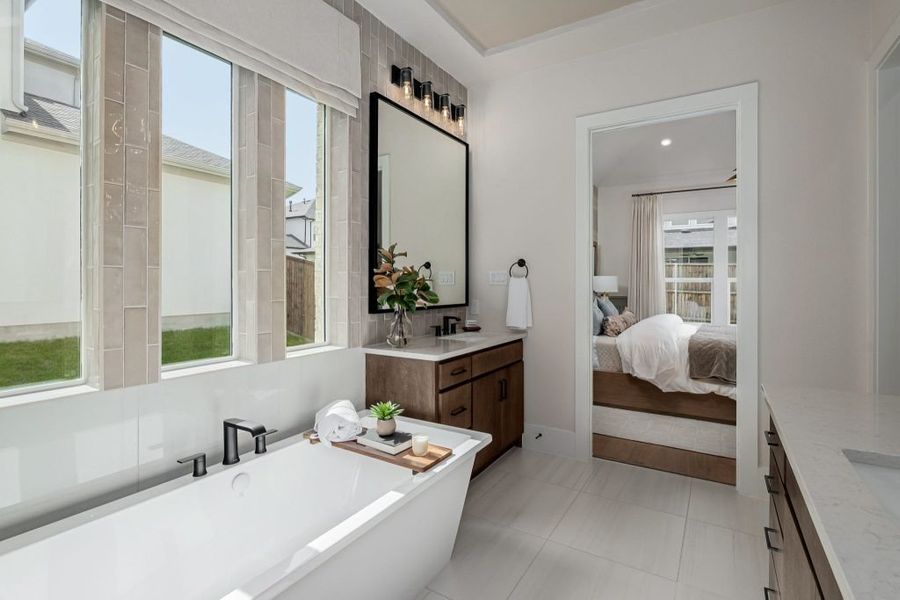 Representative furnished interior of a home built from the Manhattan by Landon Homes in East Village - Classic Series, Frisco (Image 54). Representative furnished interior of a home built from the Manhattan by Landon Homes in East Village - Classic Series, Frisco (Image 54).