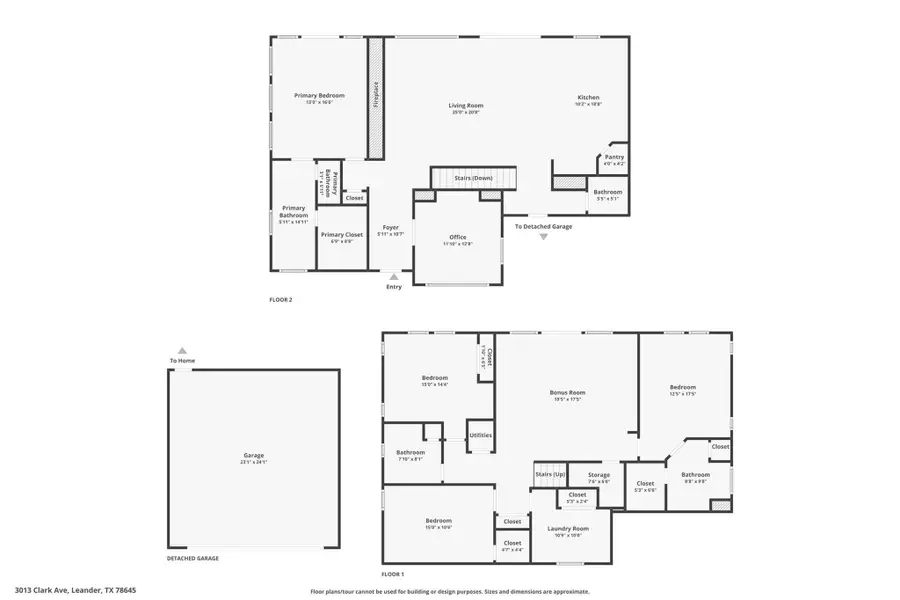 2D floor plan layout of this home in , Leander, TX (Image 2).