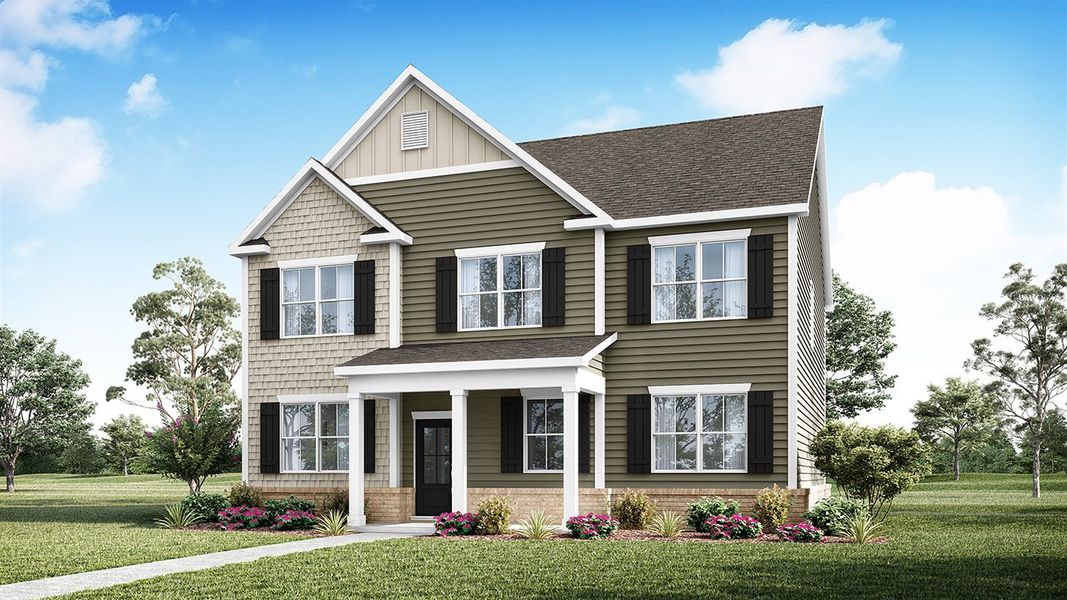 Representative exterior photo of a completed home built from the FAYETTE A by D.R. Horton in Harvest Point, Spring Hill, TN (Image 2). Representative exterior photo of a completed home built from the FAYETTE A by D.R. Horton in Harvest Point, Spring Hill, TN (Image 2).