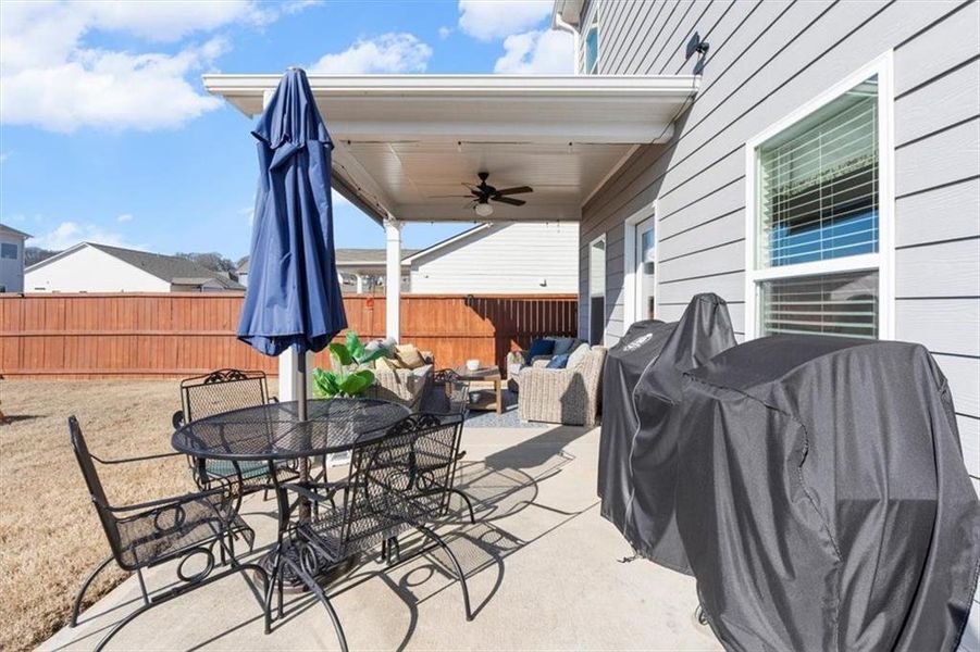 Exterior details and patio area of a home in Jackson Farm, Cartersville (Image 26).