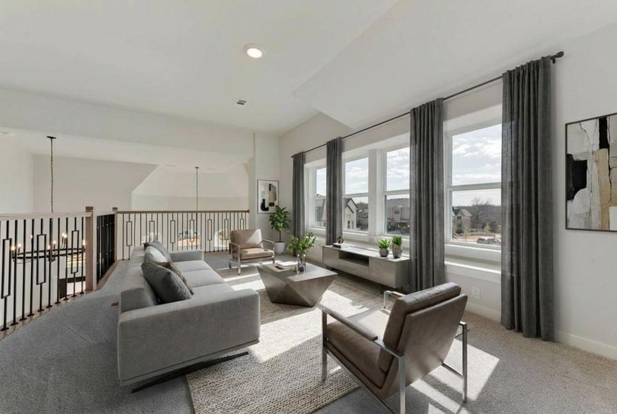 Furnished interior view inside a new home in Trails at Cottonwood Creek, Rowlett (Image 14).