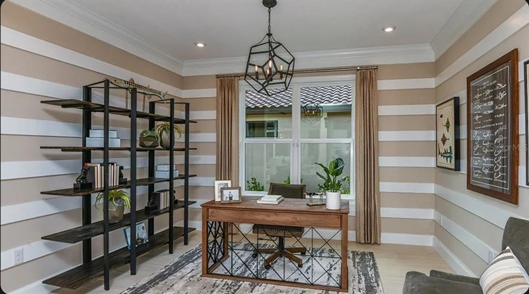 Furnished interior view inside a new home in Esplanade at Wiregrass Ranch, Wesley Chapel (Image 8).