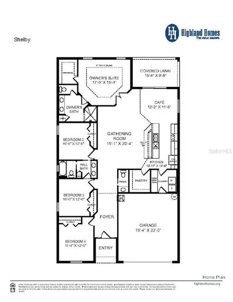 2D floor plan layout of this home in VillaMar, Winter Haven, FL (Image 2).