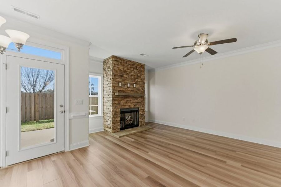 Representative unfurnished interior of a home built from the Cayman by Keystone Homes NC in Weybridge, Burlington (Image 53). Representative unfurnished interior of a home built from the Cayman by Keystone Homes NC in Weybridge, Burlington (Image 53).