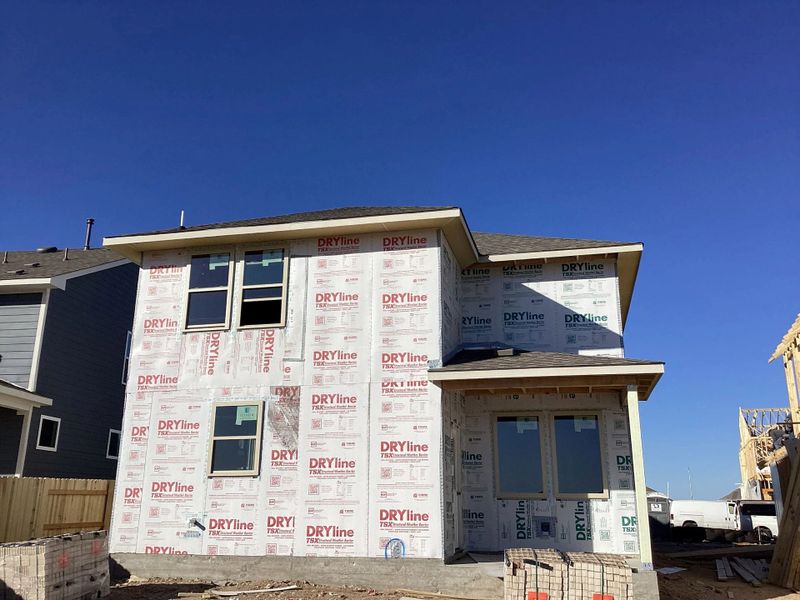 In-progress construction of a new home in The Homestead at Lariat, Liberty Hill, TX (Image 20).