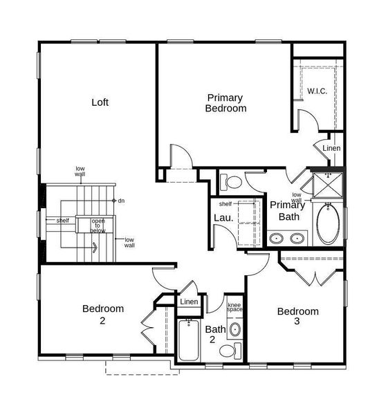 This floor plan features 3 bedrooms, 2 full baths, 1 half bath and over 2,000 square feet of living space.