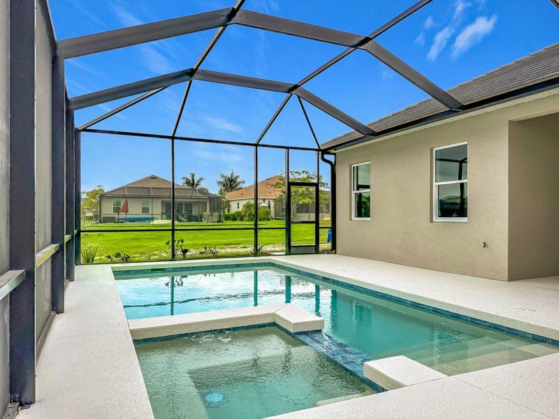Exterior details and patio area of a home in River Preserve Estates, Parrish (Image 27).