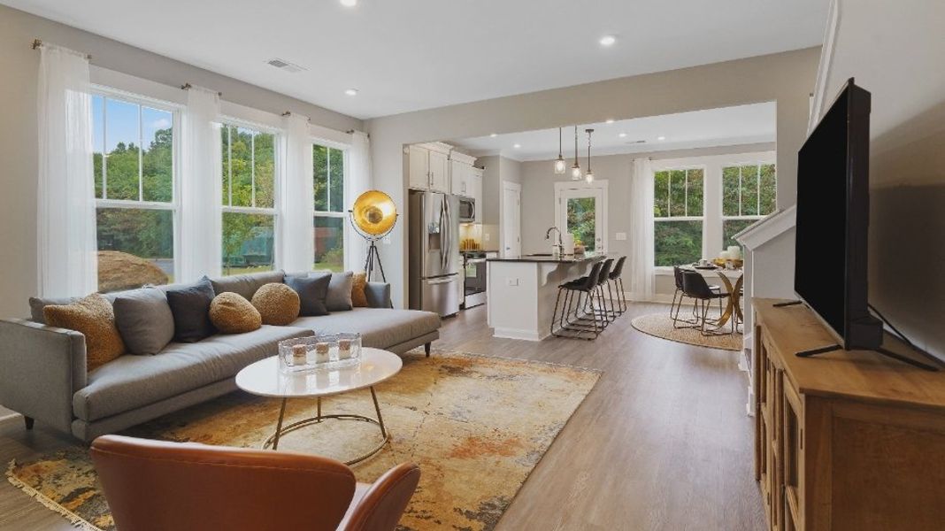 Furnished interior view inside a new home in Sidney Creek Townhomes, Zebulon (Image 9).