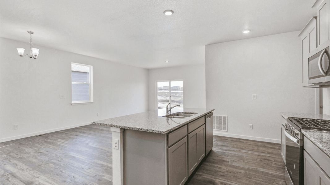 Representative furnished interior of a home built from the Elm by D.R. Horton in The Ridge at Lorson Ranch, Colorado Springs (Image 7).